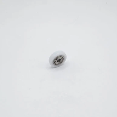 BS60519-7 Flat POM Roller Bearing Wheel 5x19x7mm Left Angled View