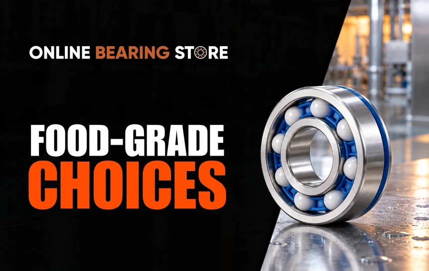 Food Grade Bearing Materials Compared: Stainless, PEEK, Ceramic, and Plastic 