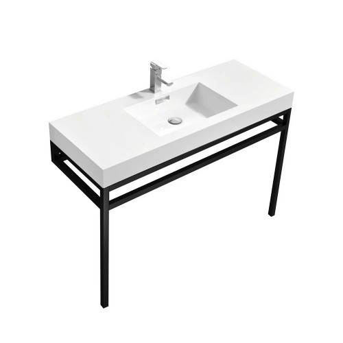 Haus 48" Stainless Steel Console With White Acrylic Sink