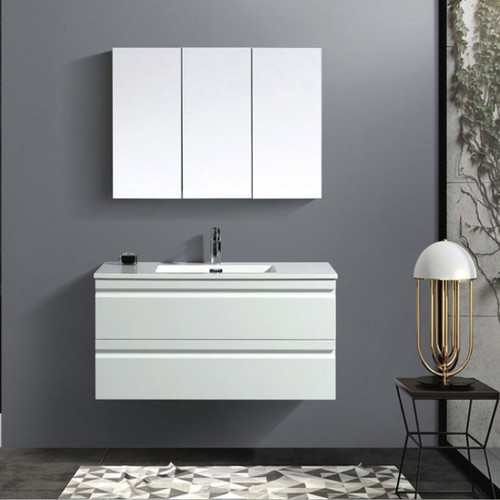 40 IN. WALL MOUNT VANITY SET WITH MIRROR (ZRW1002WH-SET)