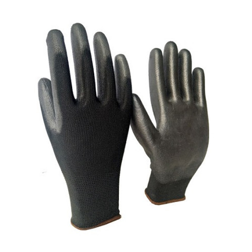 Nitrile Half Coated Nylon Gloves Large 1 Dozen