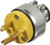 Plug 20A/125V w/Clamp - Yellow