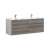 DeLusso 60" Double Sink Wall Mount Modern Bathroom Vanity