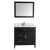 Vanity Art - Hudson 36" Single Sink Bathroom Vanity Set with Sink and Mirror (Carrara Marble Top)