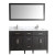Vanity Art - Hudson 60" Double Sink Bathroom Vanity Set with Sink and Mirror (Carrara Marble Top)