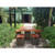 Square Wooden Table on Concrete Base with 4 Stools (6pc Set)