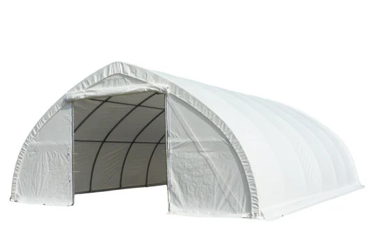 Gold Mountain Single Truss Arch Wall Peak Storage Shelter W30'xL65'xH15'