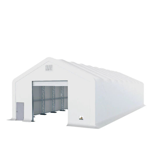 Gold Mountain Double Truss Peak Storage Shelter-W40'xL80'xH23' 8ft Arch spacing- 610g PVC