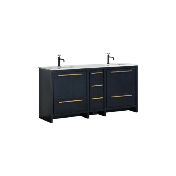 Dolce 72" Double Sink Modern Bathroom Vanity with Quartz Counter-Top Dolce 72" Double Sink Modern Bathroom Vanity with Quartz Counter-Top