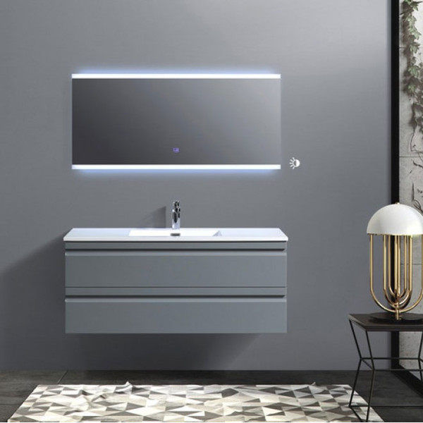 48 IN. WALL MOUNT VANITY SET WITH LED MIRROR (ZRW1200GR-SET) 48 IN. WALL MOUNT VANITY SET WITH LED MIRROR (ZRW1200GR-SET)