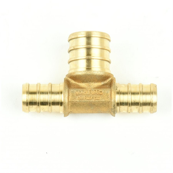 BRASS PEX TEE ½IN BARB X ½IN BARB X ¾IN BARB