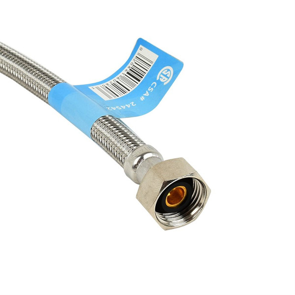 Flex Connector SS 3 / 8in Comp x ½in FIP 16in Faucet