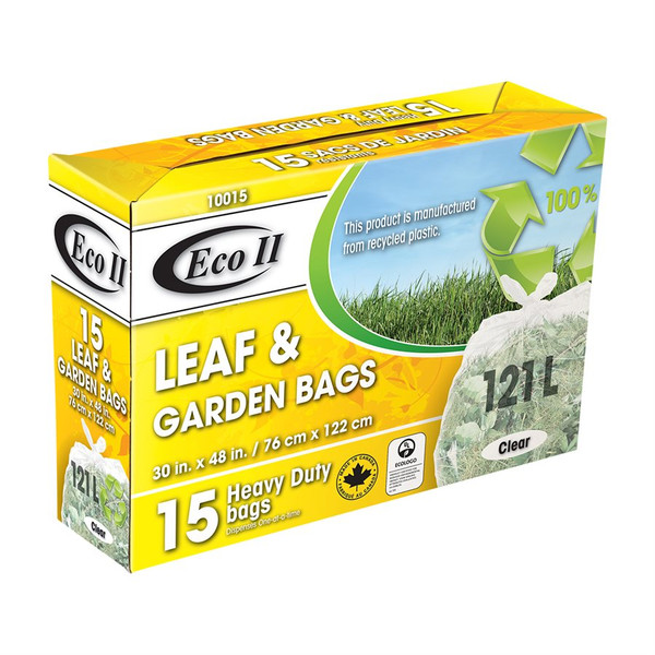 Clear Leaf & Litter Bag 15Pk 30X48in