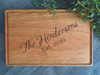 Script Family Name Custom Cutting Board