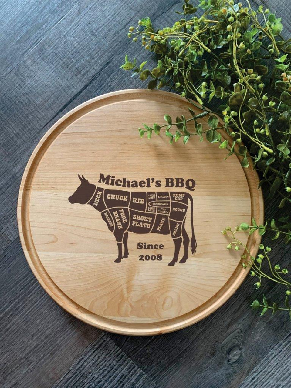 Personalised Cuts Of Beef Large Wooden Meat Chopping Board 400x300mm Meat  Cow Ribs Shank Salt Sunday Roast Board Steak