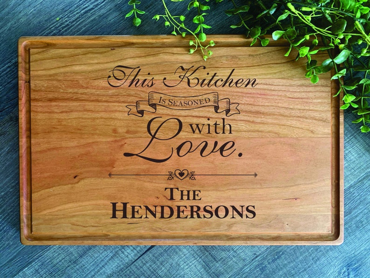 Seasoned with Love Personalized Cutting Board - Personalized Gallery