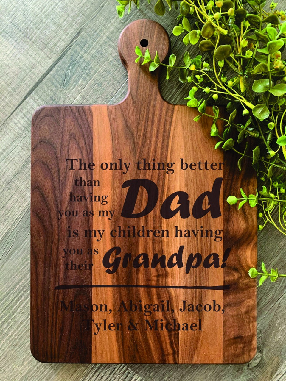 Personalized Cutting Board For Dad, Fathers Day Gifts From Kids
