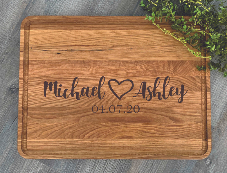 Names with Heart Custom Cutting Board
