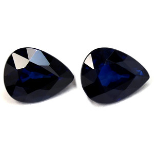 Pear 1.41tw Blue Sapphire Pair - #888841