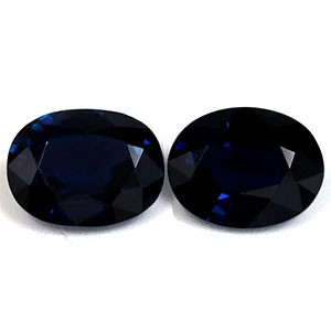 Oval 2.94tw Blue Sapphire Pair - #888842