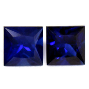 Princess 0.97tw Blue Sapphire Pair - #888940