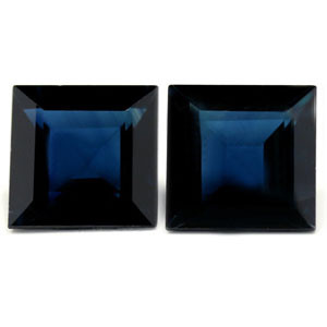 Princess 2.82tw Blue Sapphire Pair - #889192