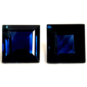Princess 1.59tw Blue Sapphire Pair - #889721