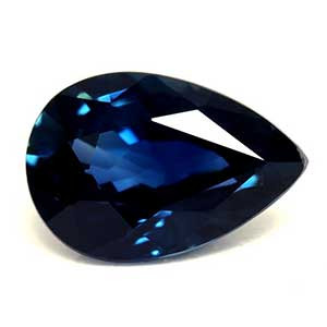 0.58ct Pear Blue Sapphire Gemstone 6.09X4.11X2.87 MM - #889315