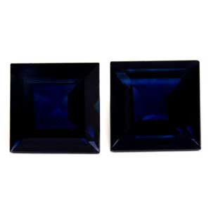 Princess 1.70tw Blue Sapphire Pair - #889480