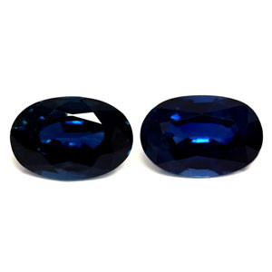 Oval 1.28tw Blue Sapphire Pair - #889299