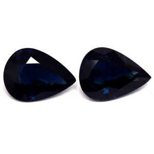 Pear 2.41tw Blue Sapphire Pair - #889333