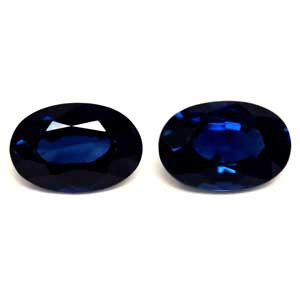 Oval 1.34tw Blue Sapphire Pair - #889304