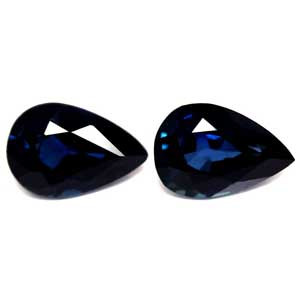 Pear 1.09tw Blue Sapphire Pair - #889669