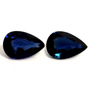 Pear 1.01tw Blue Sapphire Pair - #889674