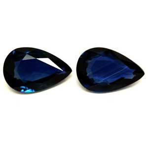 Pear 0.98tw Blue Sapphire Pair - #889667