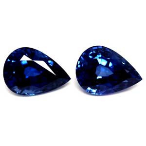 Pear 1.92tw Blue Sapphire Pair - #889436