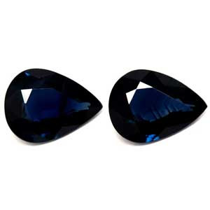 Pear 2.15tw Blue Sapphire Pair - #889672