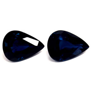 Pear 2.40tw Blue Sapphire Pair - #889433