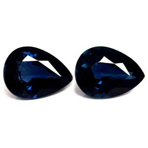 Pear 3.11tw Blue Sapphire Pair - #889575