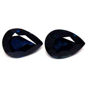 1.60ct Pear Blue Sapphire Gemstone 6.81X4.95X3.01 MM - #889351