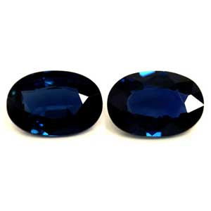 Oval 1.14tw Blue Sapphire Pair - #889535