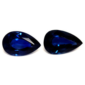 Pear 0.89tw Blue Sapphire Pair - #889593