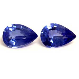 Pear 1.22tw Blue Sapphire Pair - #889995