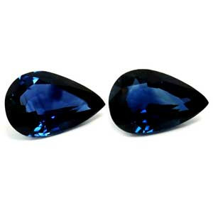 Pear 0.95tw Blue Sapphire Pair - #889615