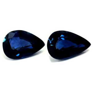 Pear 1.01tw Blue Sapphire Pair - #889697