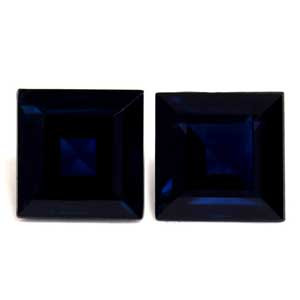 Princess 1.63tw Blue Sapphire Pair - #889735