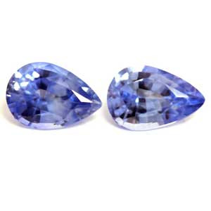 Pear 1.29tw Blue Sapphire Pair - #890051