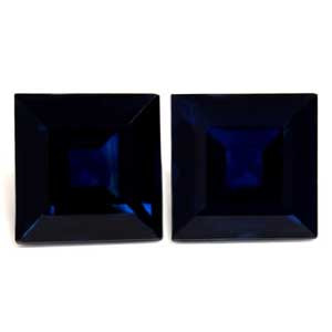 Princess 1.65tw Blue Sapphire Pair - #889734