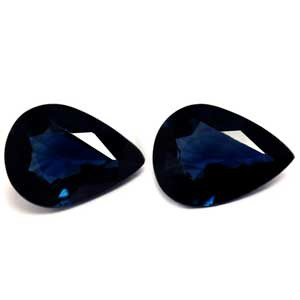 Pear 2.26tw Blue Sapphire Pair - #889684