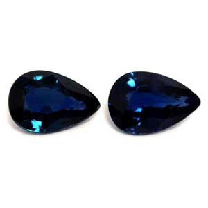0.98ct Pear Blue Sapphire Gemstone 6.03X4.12X2.39 MM - #889675